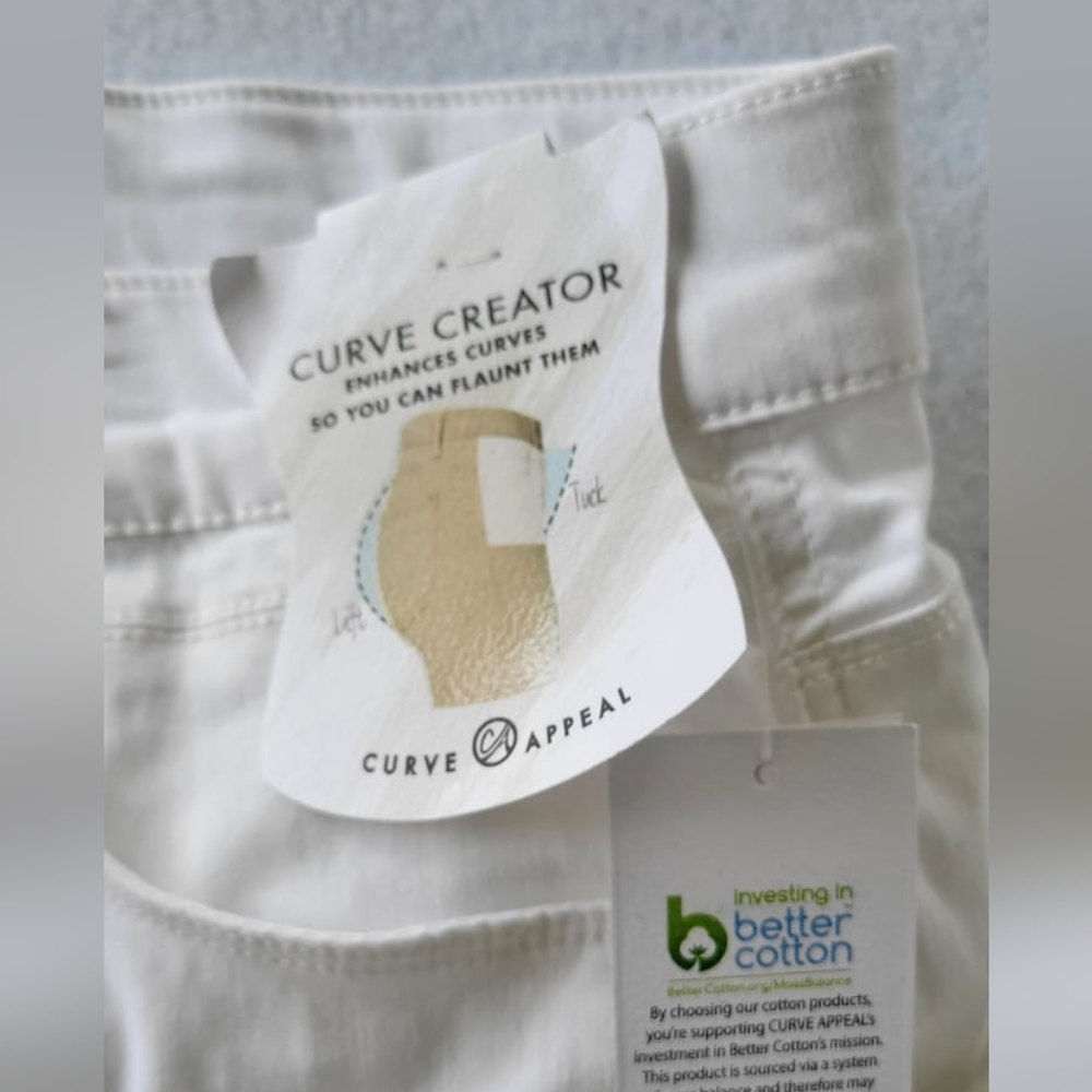 Curve Appeal Curve Creator Womens 24W White Pull-on shorts NWT Style VNJ00588U - Picture 8 of 12